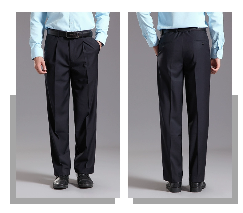 Shuo Sheng Loose Men Dress Men Quần đen và trẻ trung tuổi Quần mỏng Daddy Thoải mái phù hợp với quần Suit đồ tây