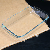 Glass baking tray oven special rectangular tempered glass plate medicinal materials display plate jewelry tray dish fish plate