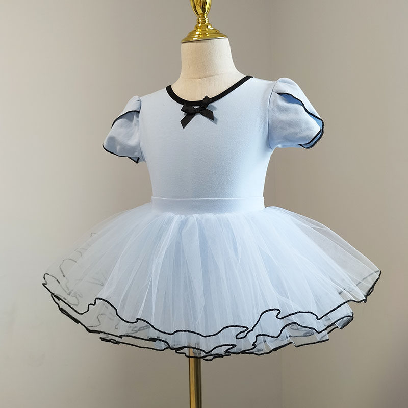 Girls' ballet dance children's performance clothes children's Chinese dance cotton practice clothes verification test clothes princess fluffy gauze skirt