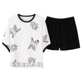 Летняя хлопковая пижама, хлопковые шорты, милые штаны для отдыха, хлопковый комплект, 2021 года