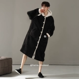 柔可儿 Демисезонный коралловый банный халат, бархатная флисовая пижама, фланелевый зимний длинный комплект, увеличенная толщина