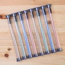 8 portable wheat straw bamboo charcoal soft hair adult childrens small head toothbrush