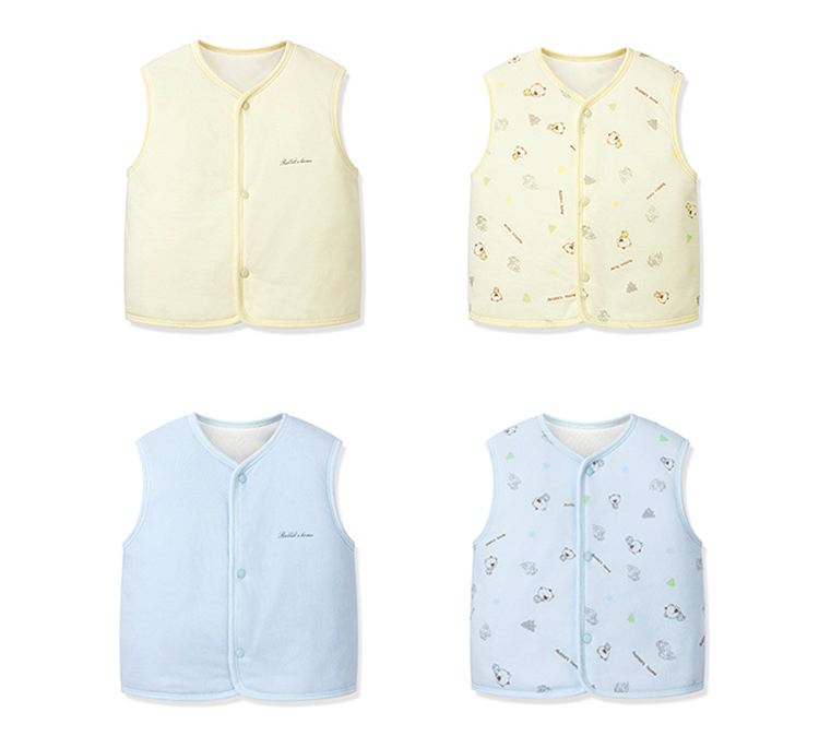 [] Áo vest cotton cho bé cotton dày Nam Cực kẹp bé 4 lớp áo ấm mùa thu và mẫu mùa đông áo gile thu đông bé trai