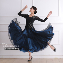 Printemps automne New Morden Dance Dress National Standard Dance Dress Code Dancing Waltz Dancer Waltz Long Dress Practice Dresses