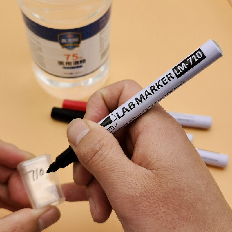 Yatong anti-alcohol marker pen LM-710 high temperature resistance not fading 0 5-1MM black laboratory microphone - Taobao