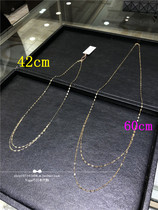  Japan direct delivery cocoshnik 10k gold double plain chain 42cm 60cm necklace