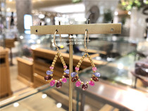 Japan direct mail agete 18 winter 10k variety of gemstone retro earrings