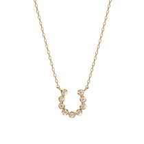 Japan Direct Delivery Star Jewelry Girl 10k Lucky Horseshoe Diamond Necklace Clavicle Chain