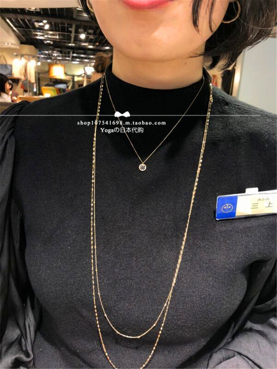 Japan direct delivery cocoshnik 10k 18k 79cm 90cm long necklace sweater chain