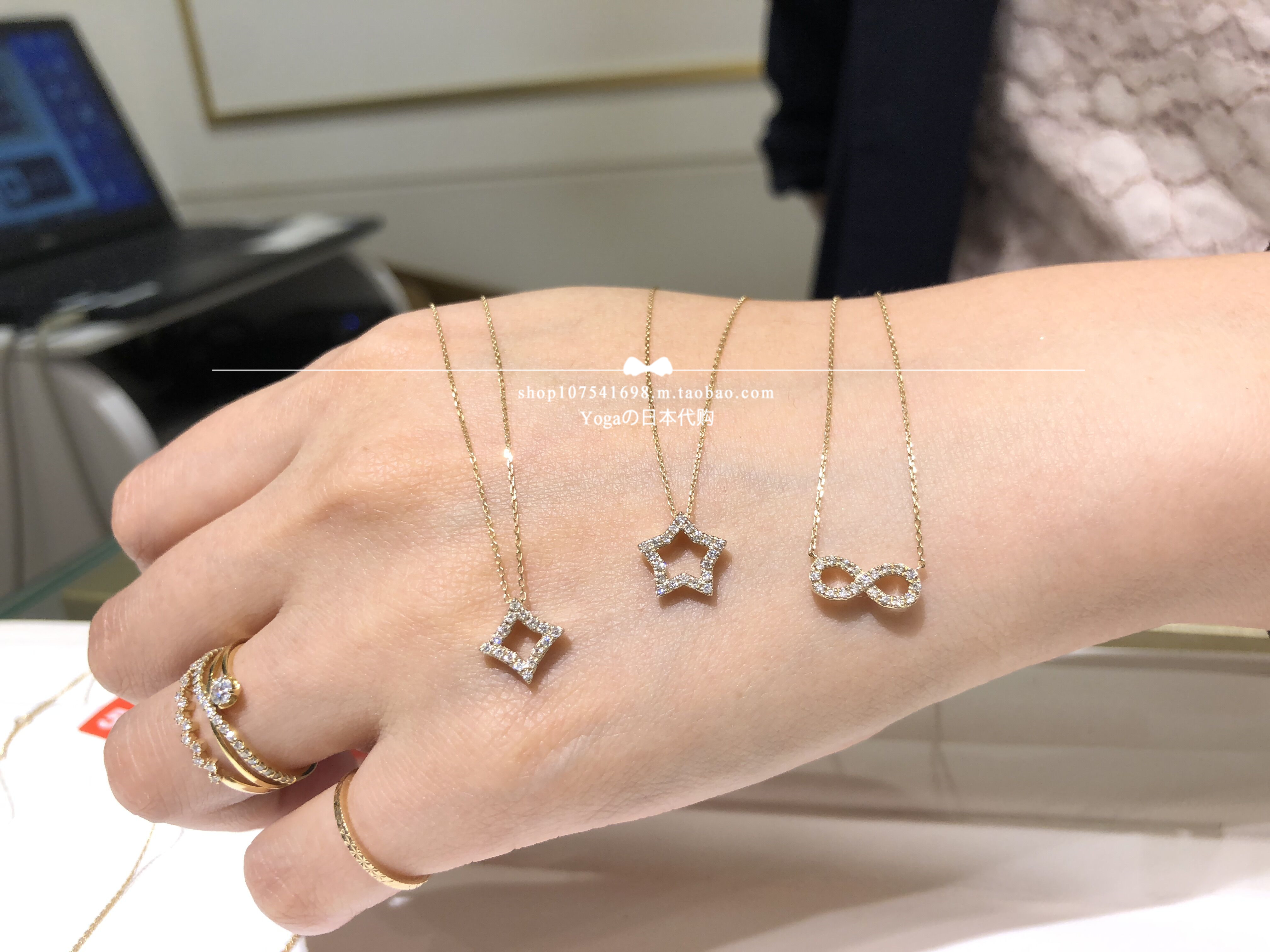 (50% off)Japan direct delivery festaria wish upon a star 10k diamond necklace