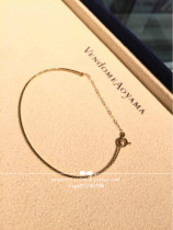 Japan direct mail Vendome Aoyama 18k simple basic bracelet bracelet bracelet