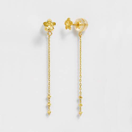 Japan direct mail take up 18 summer 10k Hawaiian egg flower ear needle earrings