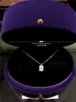  Japan direct mail agete 18k diamond square pendant necklace clavicle chain