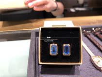  Japan Direct Mail ETE Silver Gold-plated square spinel Earrings