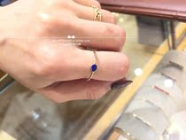 Japan direct delivery agete 10k gold lapis lazuli elongated stone simple and versatile slender ring