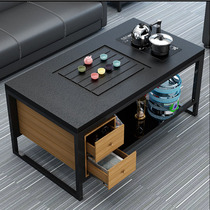 Fire in stone Bubbles Kung Fu Tea A Few Brief Creative Office Tea Table Multifunction Stainless Steel Tea Table Teatai Charged Magnetic Furnace