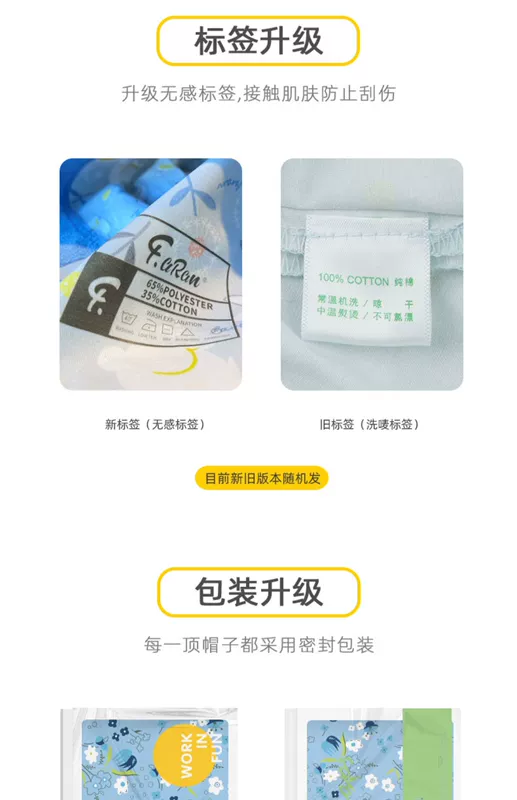 Faran bông khăn xếp thú cưng dược làm việc mũ dài khăn xếp in hình mũ phồng mũ mùa xuân nón trùm y tế