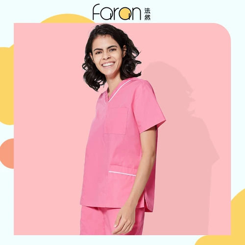 法然洗手衣短袖护士服女工作服美容院制服女刷手衣分体洗手服套装