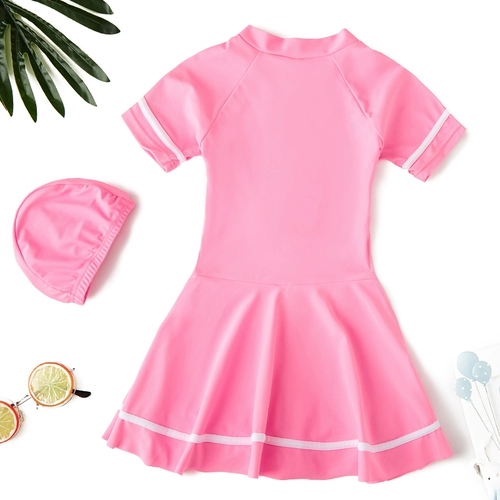 Детский купальник, быстросохнущий милый наряд маленькой принцессы для школьников, подходит для подростков, защита от солнца