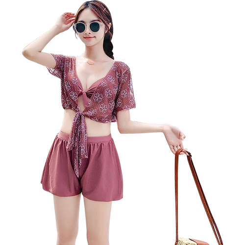 Раздельный купальник, сексуальный комплект, штаны, 3 предмета, по фигуре, коллекция 2021