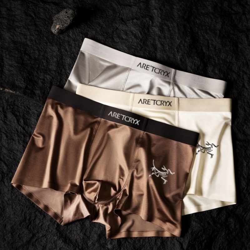 High-End American Niaojia 10A Antibacterial Satin Ice Silk Seamless Men's Underwear Youth Sports Boxer Shorts