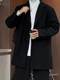 毛呢大衣男士秋冬加厚西装领百搭妮子外套潮流情侣中长款休闲风衣