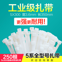 5*300 tie self-locking 5 * 200mm 5*400 fixed plastic bundle self-locking nylon cable tie White Black