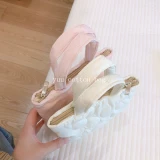 Маленькая портативная милая сумка с пухом с молнией, в цветочек, увеличенная толщина