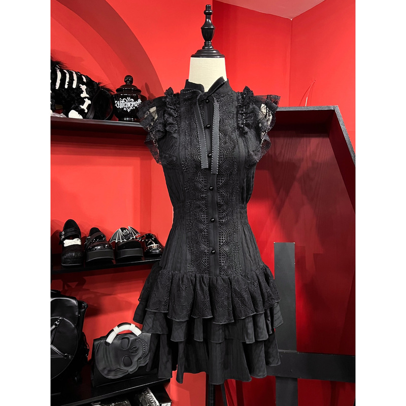 Sponsored by Love/Dark in Love Gothic Dark Lace Vest Dress Dw955