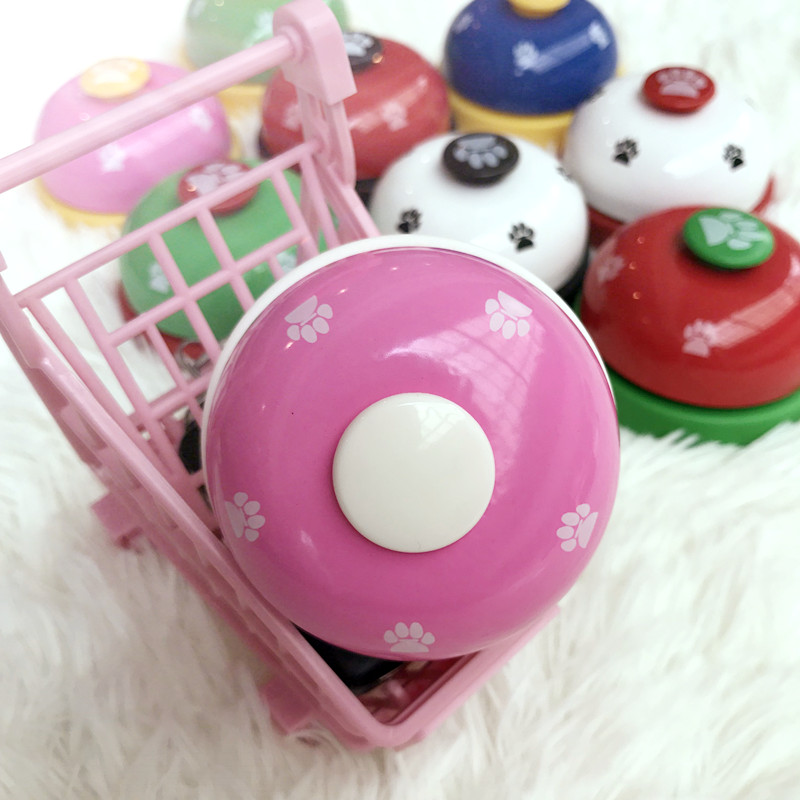 Huấn luyện viên thú cưng Dấu chân Bell Teddy Puppy Huấn luyện Tiếng chuông Gọi Tiếng chuông Tiếng chó Đồ chơi giáo dục Chuông tay bộ đồ chơi cho mèo