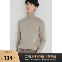 (Chu grid) turtleneck sweater mens loose thick autumn and winter Japanese tide sweater wild mens casual sweater