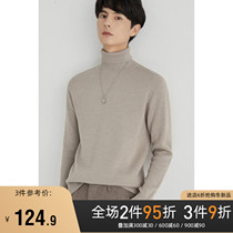 (Chu grid) turtleneck sweater mens loose thick autumn and winter Japanese tide sweater wild mens casual sweater