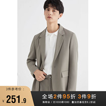 (Chu grid) a button casual small suit male spring handsome Korean trend single West mens suit jacket