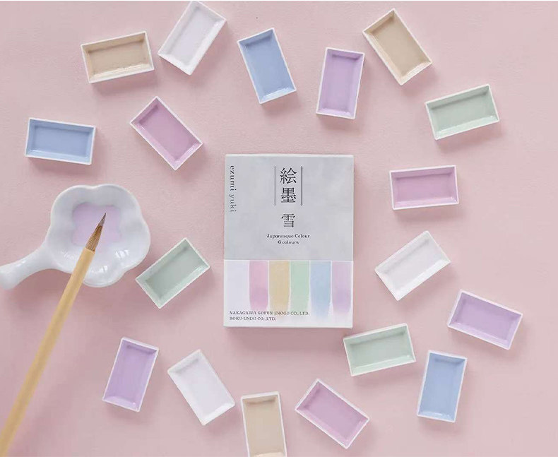 Japan Sumikundo Aquarell-Festtinten-Set, 6 Farben, professionelle Qualität für Künstler und Bastler, AP-zertifiziert, für Erwachsene – Detail 23