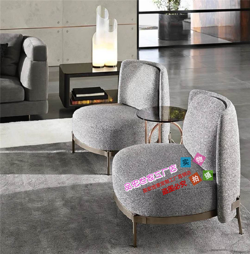 Nhà thiết kế Bắc Âu tối giản hậu hiện đại ghế đơn sofa đôi kết hợp ghế phòng chờ phòng khách đồ nội thất tùy chỉnh - Nội thất văn phòng giá ghế xoay