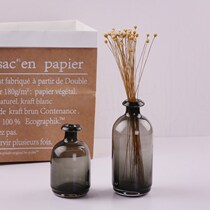 Simple European-style fireworks-gray fine glass vase home decorated living room drying flower table office furniture