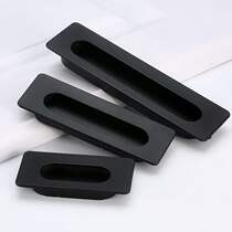  Concealed drawer pull handle stainless steel embedded handle moving door notched embedded stainless steel buckle
