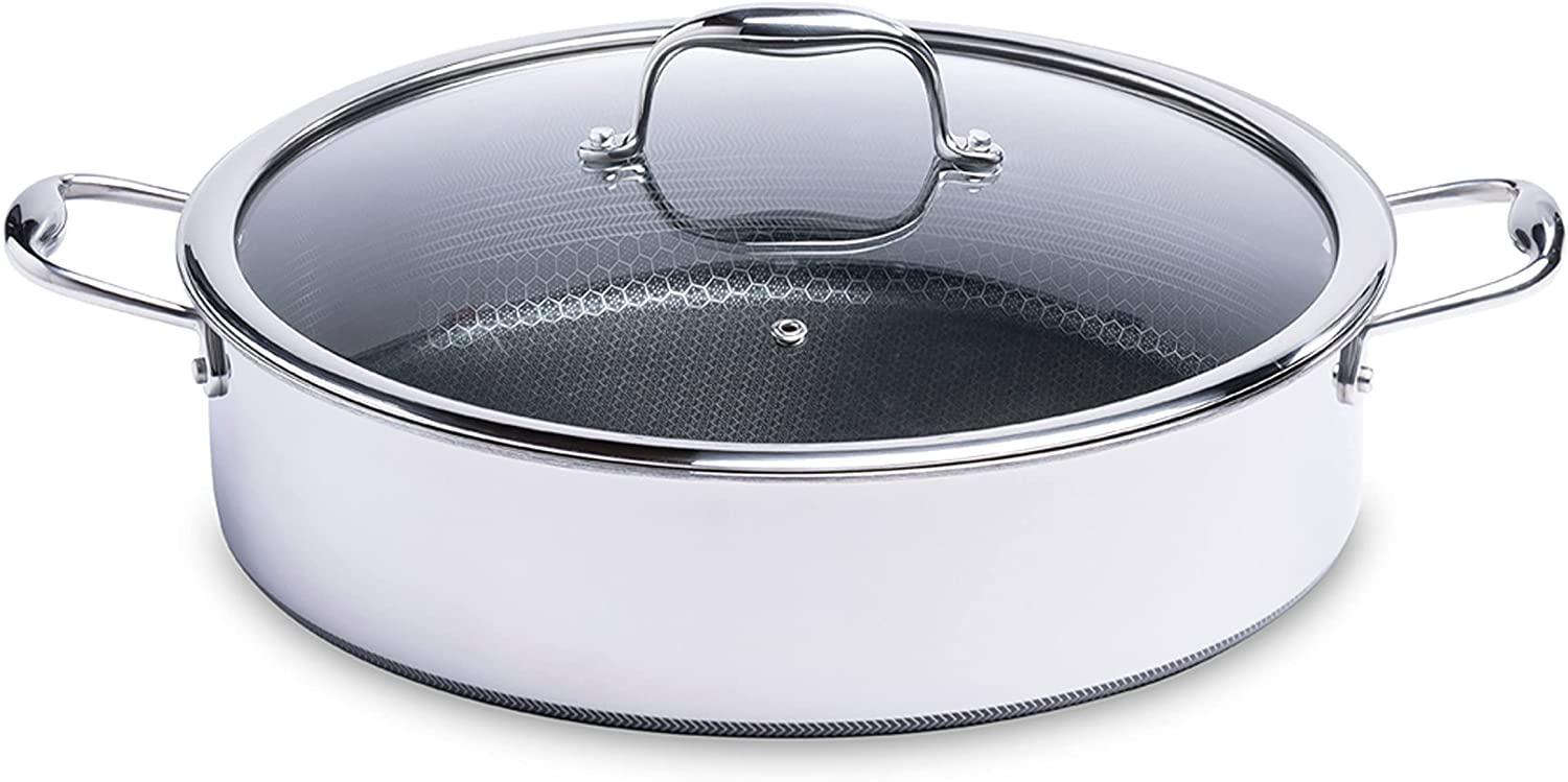 American HexClad Hybrid Deep Saouté Pans without a pan deep frying pan 7 quarrels