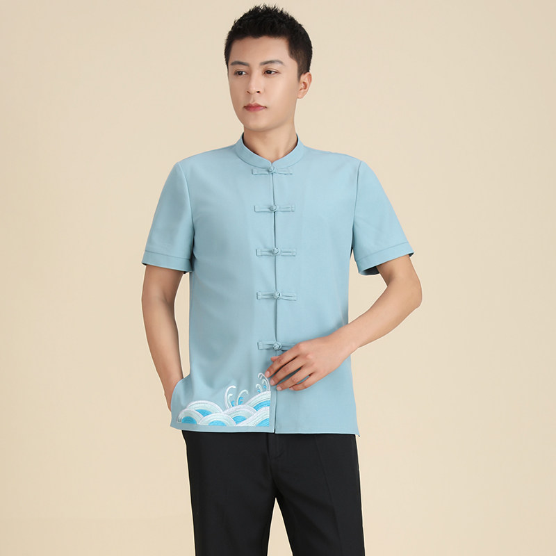 2022 Tong Yuen Spring Xia's new body of foot massage for men's foot therapy Foot Bath Shop Sauna Technician Short Sleeve Suit