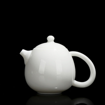 Dehui white porcelain teapot goat jade porcelain dragon egg pot cover bowl handmade tea set public Cup
