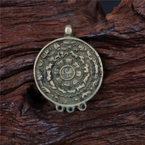 Special price Tibetan rumor bag old and old 9 Palace gossip card waist card with all the collection of the nine Palace gossip cards to hang up and play