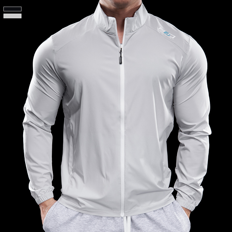 Domineering Muscle Sports Gym Jacket Special Long-Sleeved Quick-Drying Tight-Fitting Clothing Running Training Clothes Spring and Summer Men