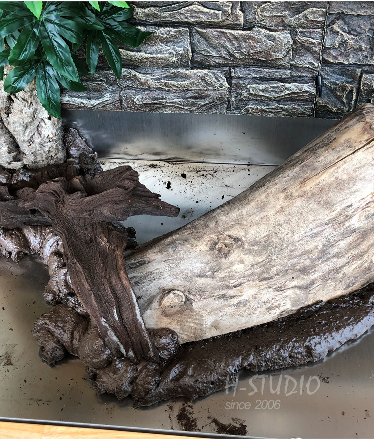 Аксессуары для рептилии 专业造景发泡胶鱼缸龟缸雨林缸水陆缸沉木假山流水青龙石色零甲醛 Coloer