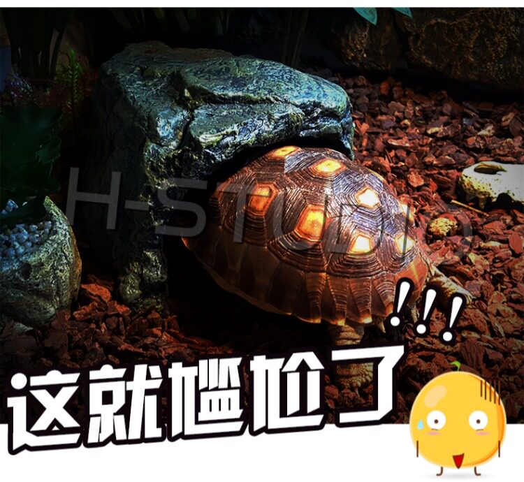 Аксессуары для рептилии 包邮 爬宠陆龟加湿大号/小号爬箱躲避洞 爬虫保湿预防隆背 送瓷盆 H/STUDIO