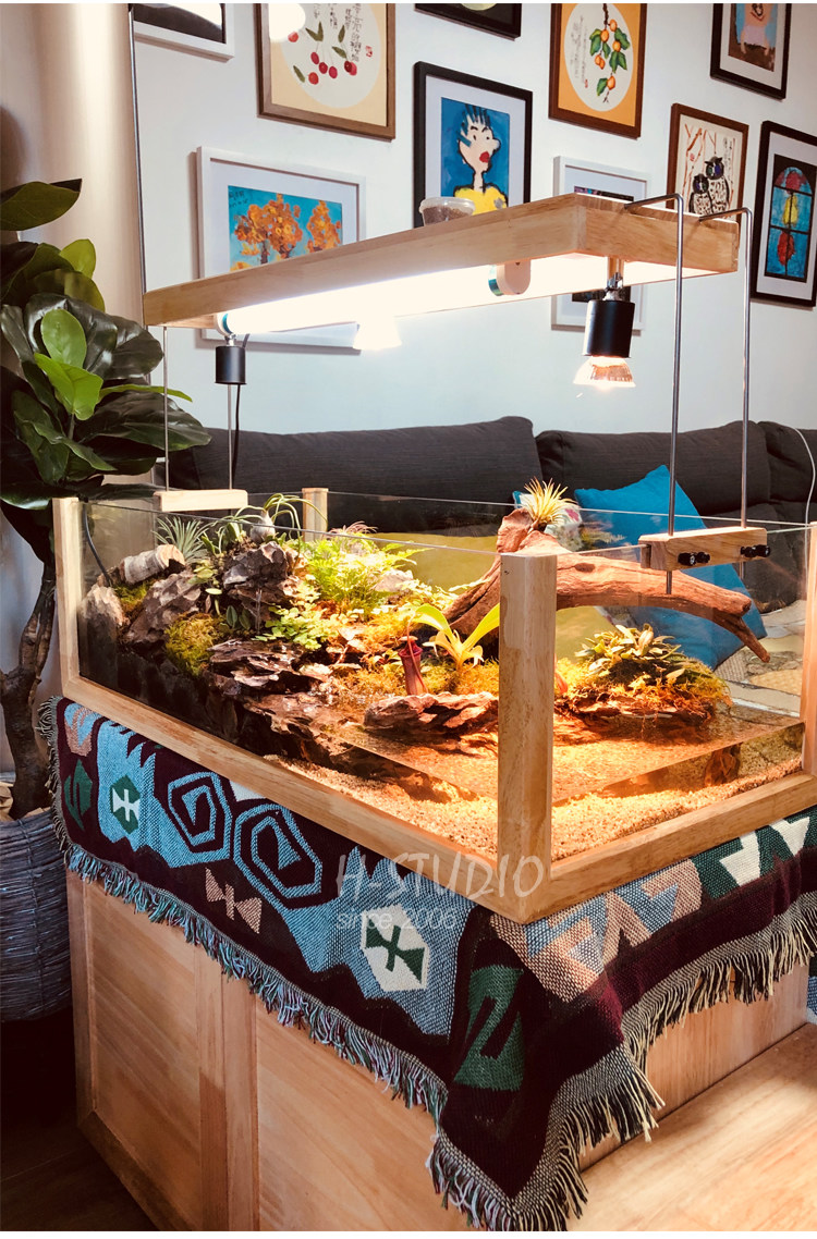 Аксессуары для рептилии 专业造景发泡胶鱼缸龟缸雨林缸水陆缸沉木假山流水青龙石色零甲醛 Coloer