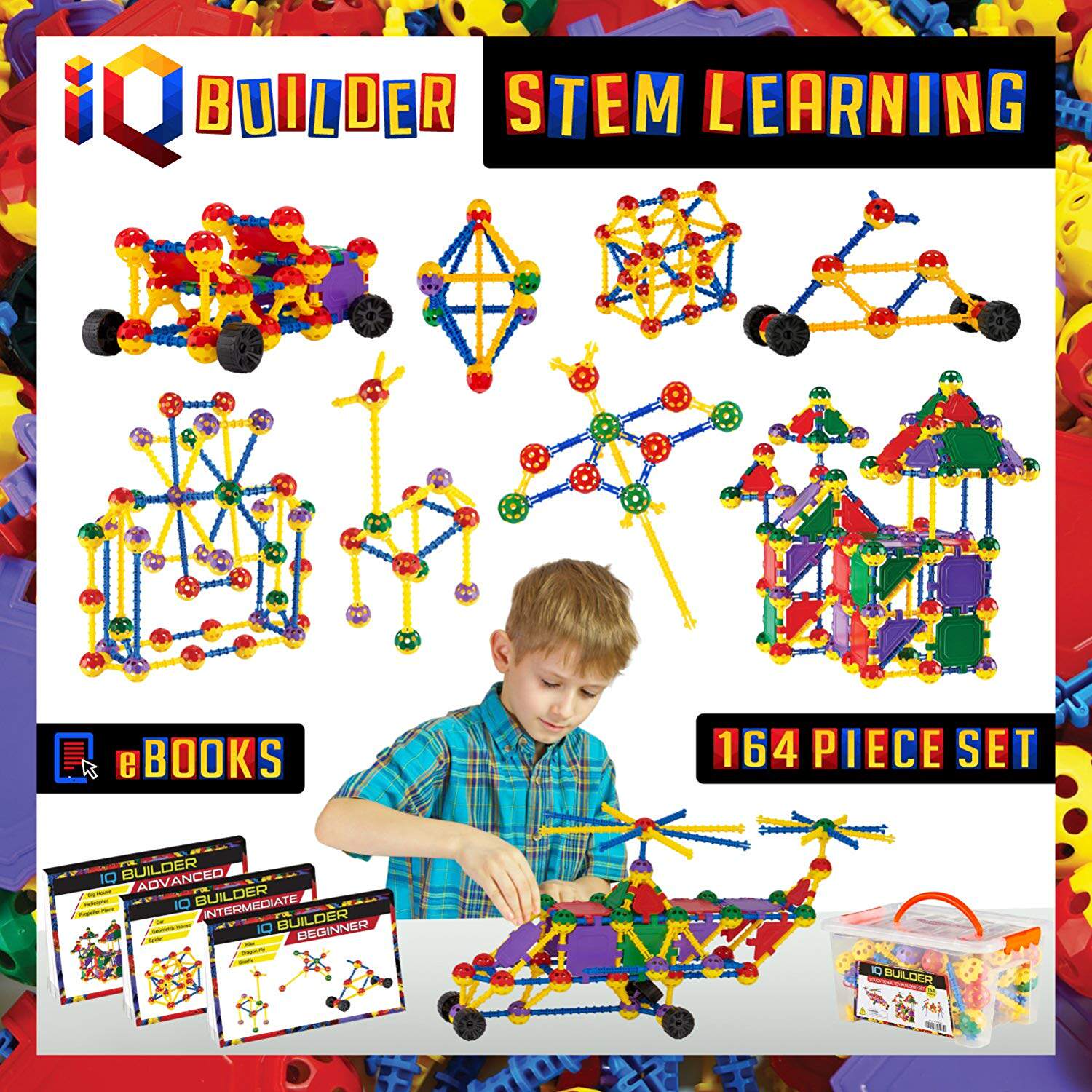 American IQ Builder Children STEM learning toy Creative building set 4-10 years old children's gift