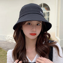Japanese fisherman hat sun visor all-match letters trendy brand show face little girl summer Korean version spring and autumn sunscreen face-covering hat