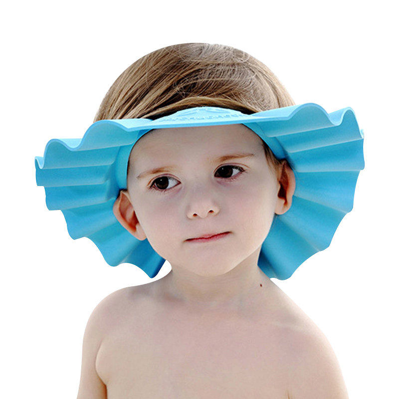 Children shampoo hat waterproof ear protection adjustable baby shampoo bath cap baby bath shake sound shampoo