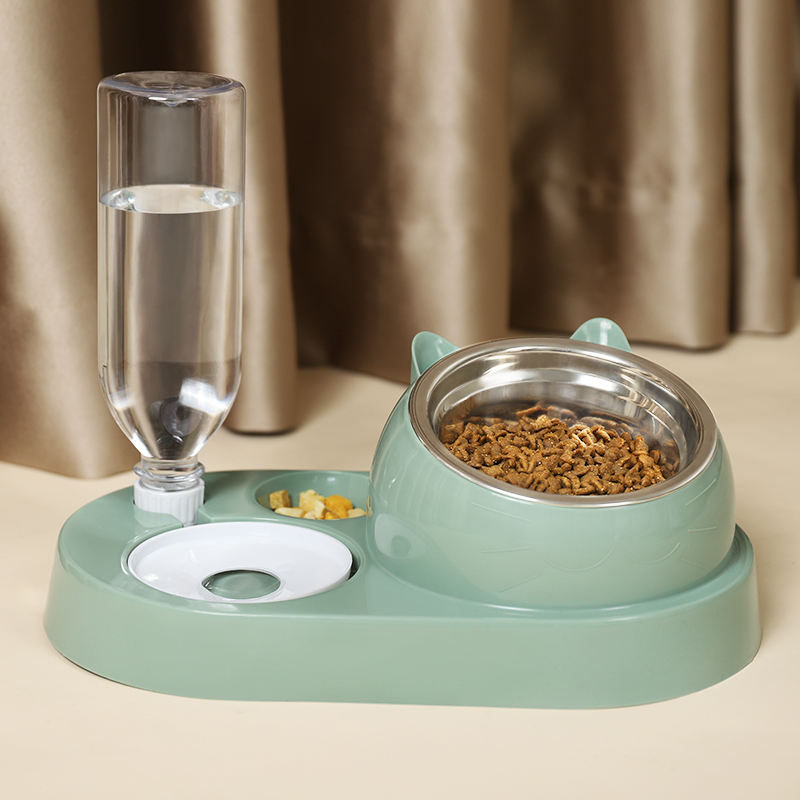 Cat Bowl Double Bowl Cat Ceramic Automatic Drinking Water Dog Bowl Cat Food Rice Bowl Cat Bowl Cat Basin Cat Food Basin Dog Water Bowl supplies