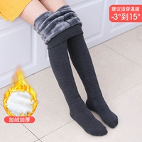 Quần legging cho bé gái Quần lửng mùa thu và mùa đông dày lên cộng với nhung mặc vớ trắng vớ vớ nhảy bé tất điệu cho bé gái 